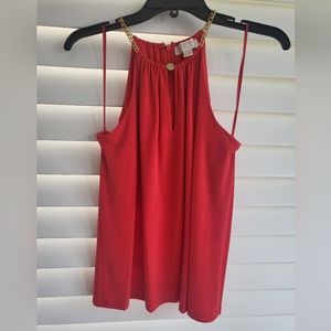 Michael Kors, Red Halter Top, Small, New without tags